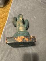 Patina Howling Clay Coyote Statue - Image 2