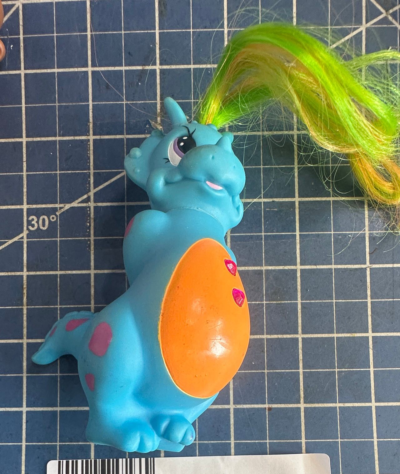 Darlin Dino GEMDAZZLERS vtg 1992 figure orange blue. 132