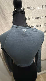 Gymshark Vital Seamless 2.0 Long Sleeve Crop Top - Gray - Image 2