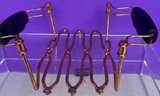 Vintage Adjustable Copper Roasting Rack with Wood Handles - Image 3