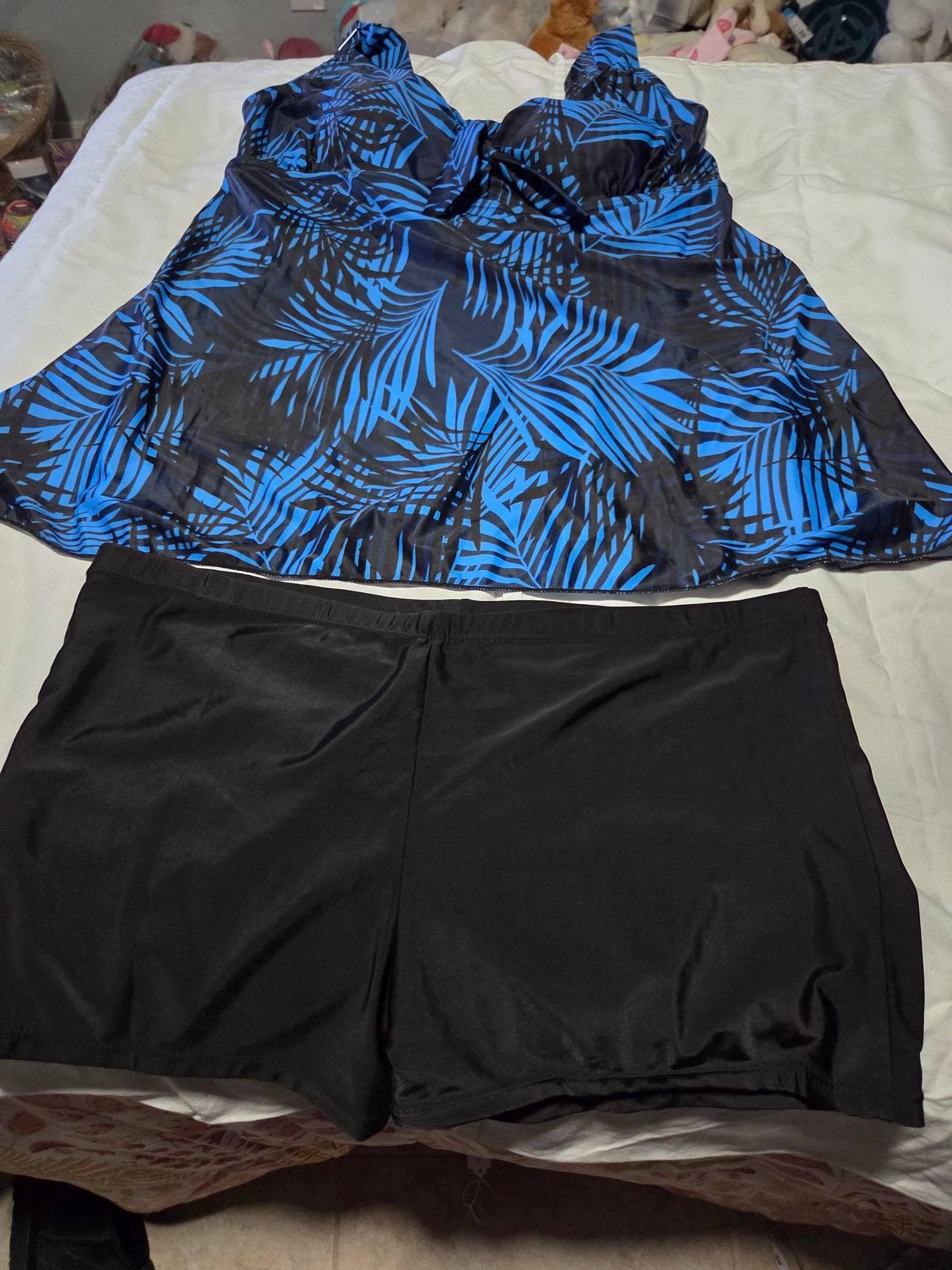 Women's Two Piece Tankini Swimsuit with Shorts Size 54