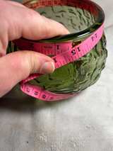 Indiana Glass Avocado Green Bark Textured Bowl - Image 5