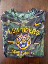 Small Nike LSU Tigers Camo Dri-FIT Long Sleeve Shirt - Image 5