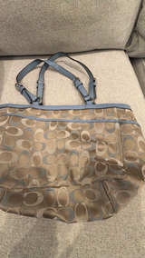 Coach Gallery Signature Tote Bag Silver Gray - Image 3