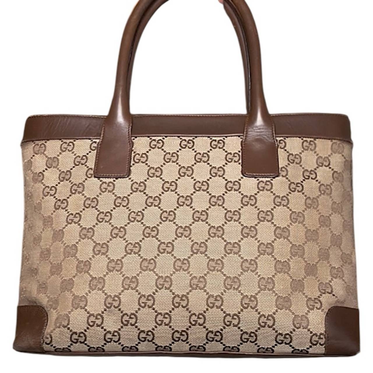 Gucci GG Canvas Tote Bag Brown