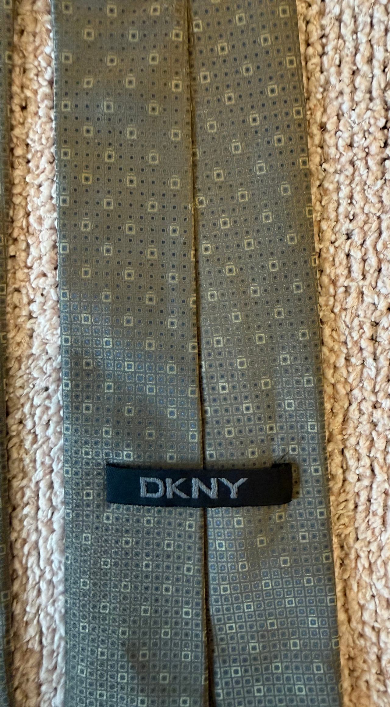 DKNY Silk Geometric Pattern Tie
