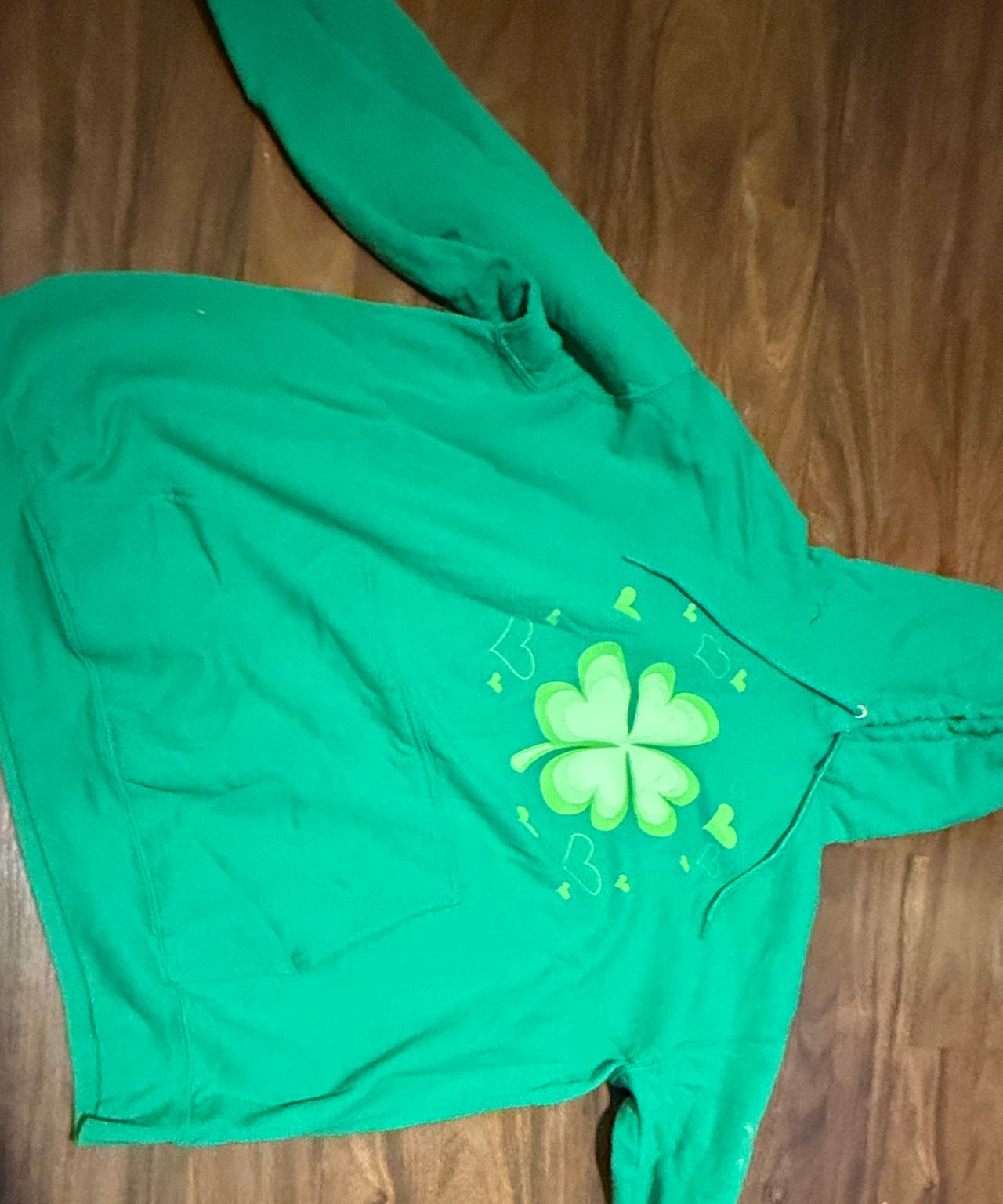 Green Four Leaf Clover Graphic Hoodie