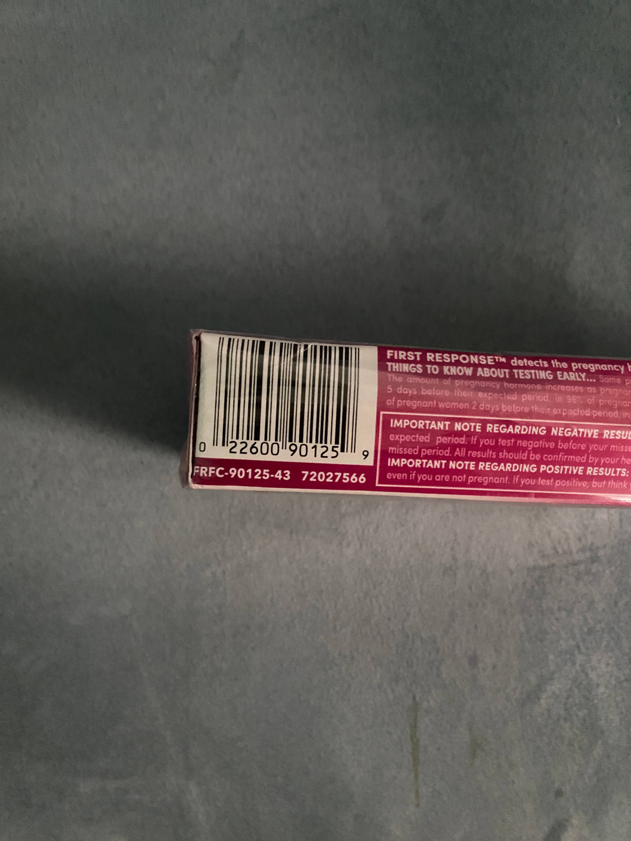 First Response Pregnancy Test