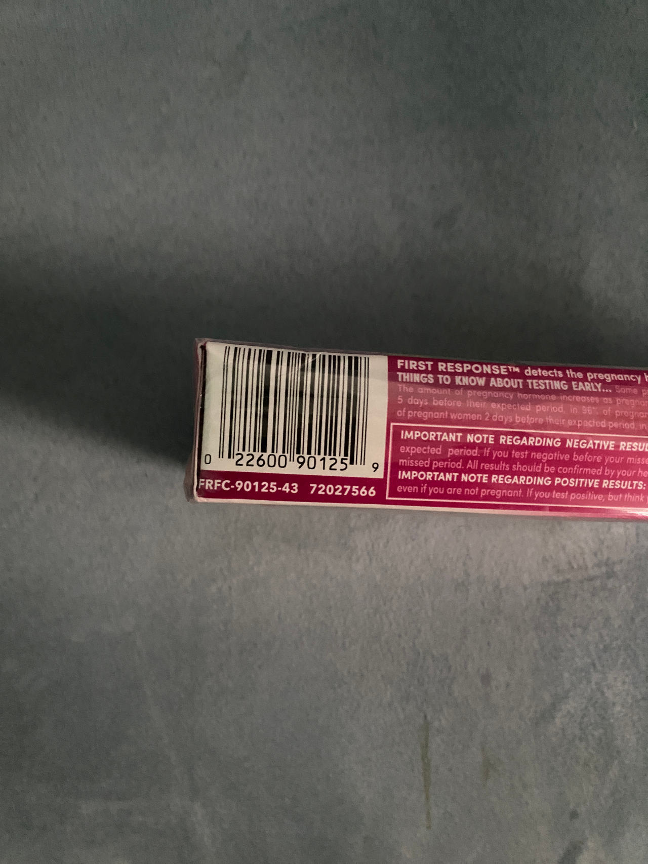 First Response Pregnancy Test