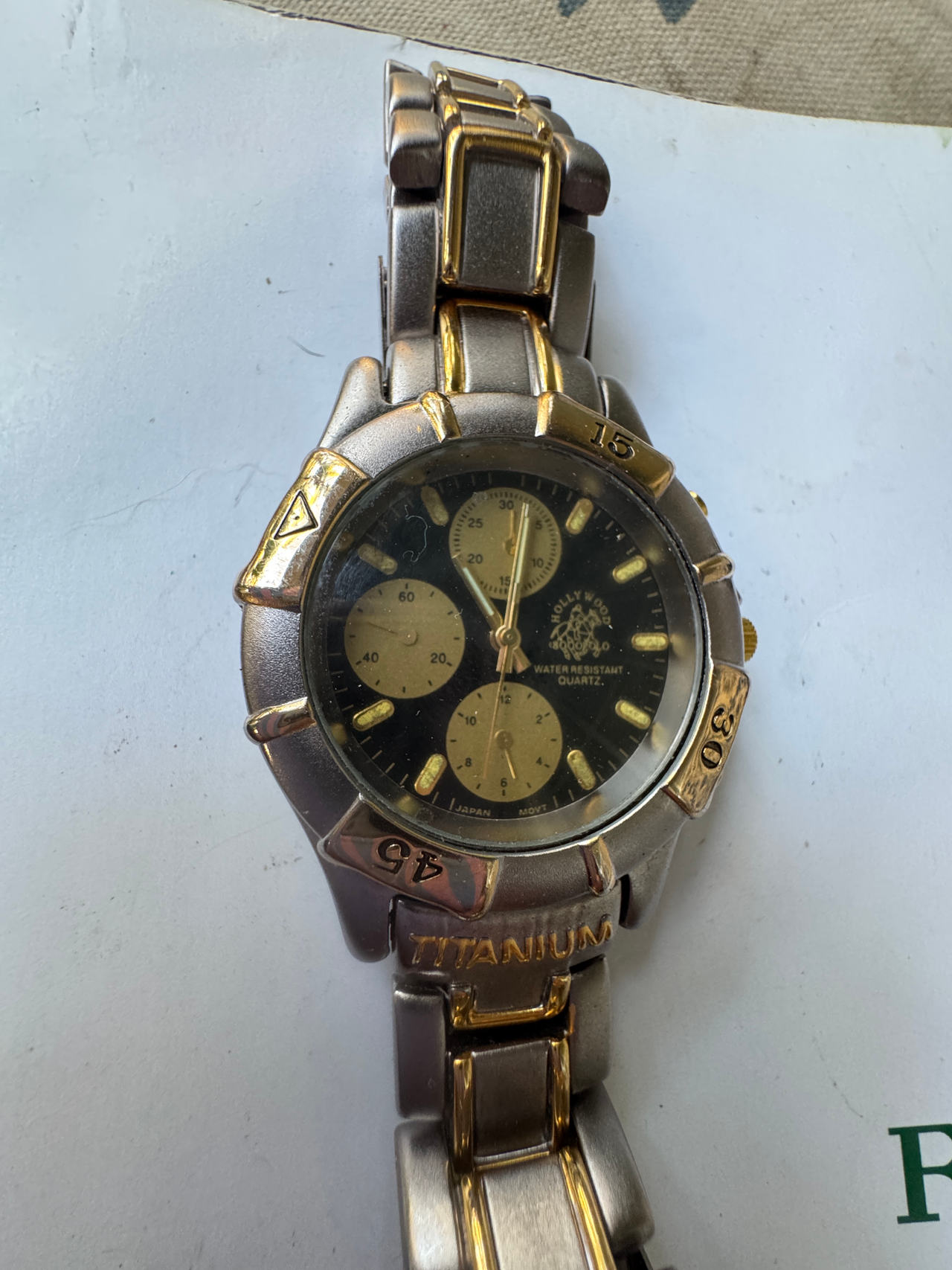 Hollywood Polo Country Club Titanium Chronograph Watch