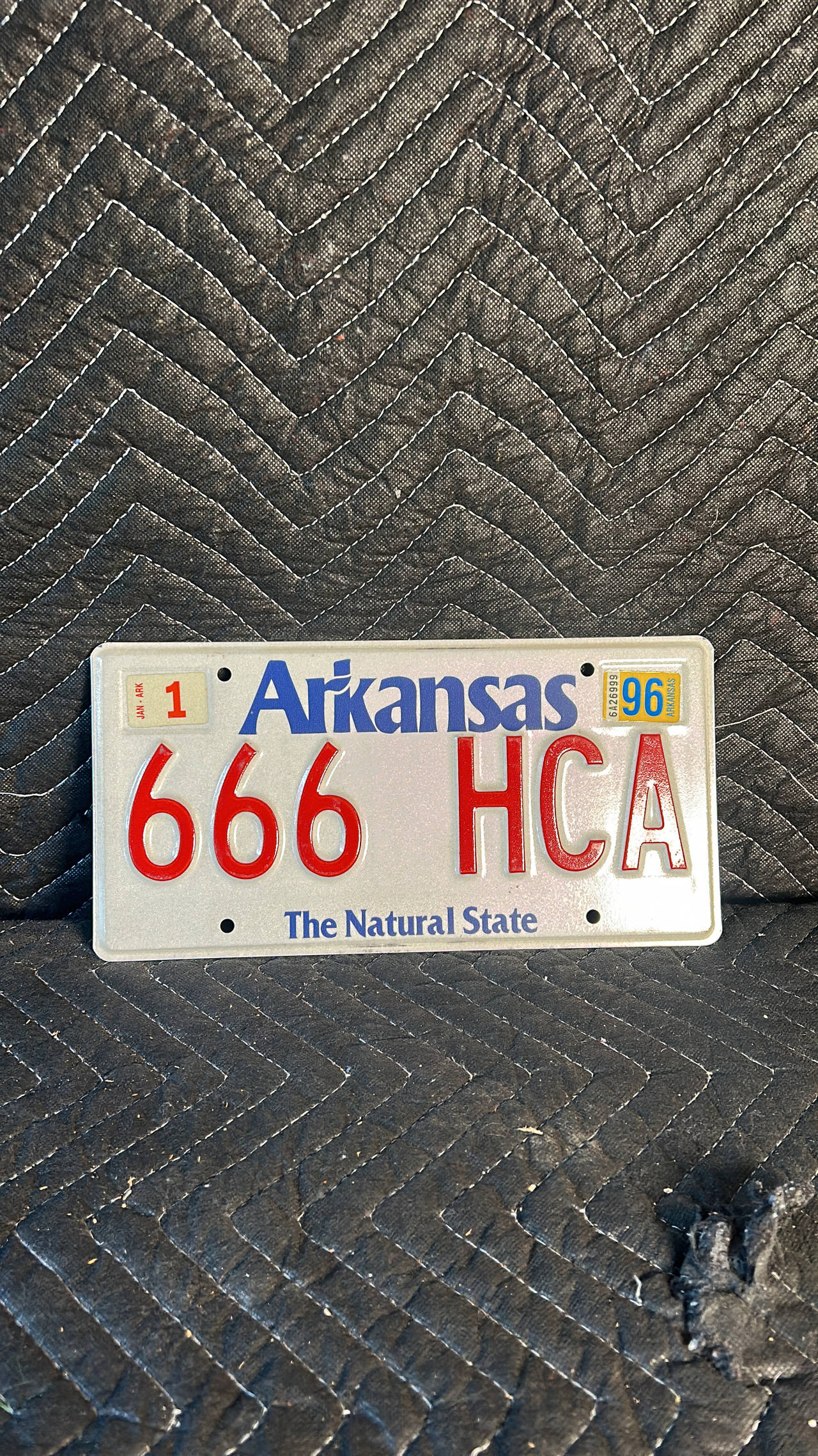 1996 Arkansas License Plate