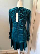 ML Monique Lhuillier Vintage Ruched Velvet Mini Dress - Image 5