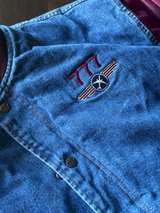 Boeing 777 Vintage Denim Varsity Jacket - Image 7