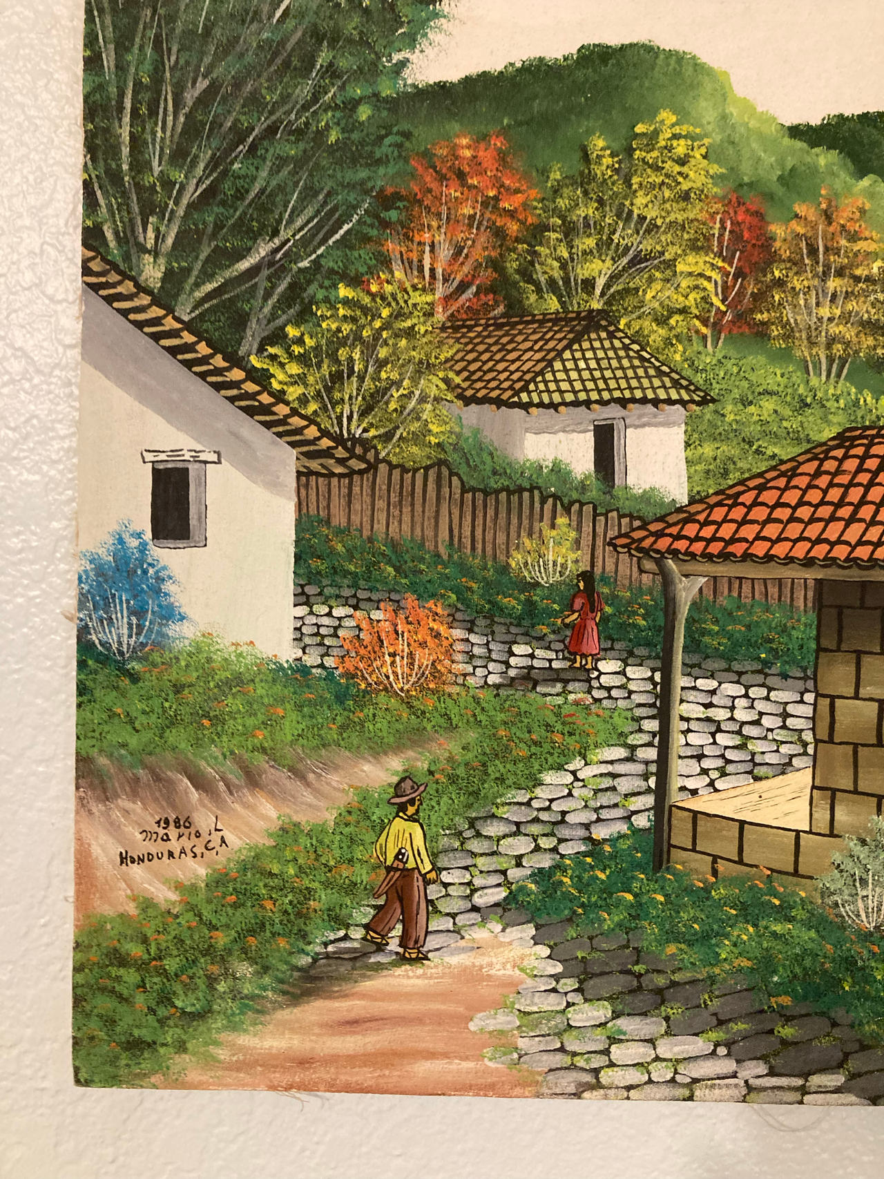 Honduran Village Landscape Painting