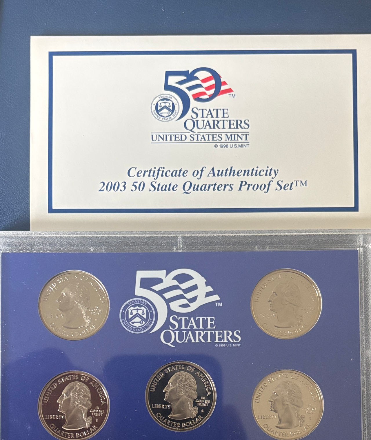 2003 United States Mint 50 State Quarters Proof Set