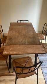 Rustic Farmhouse Extendable Dining Table and 4 Chairs - Image 2