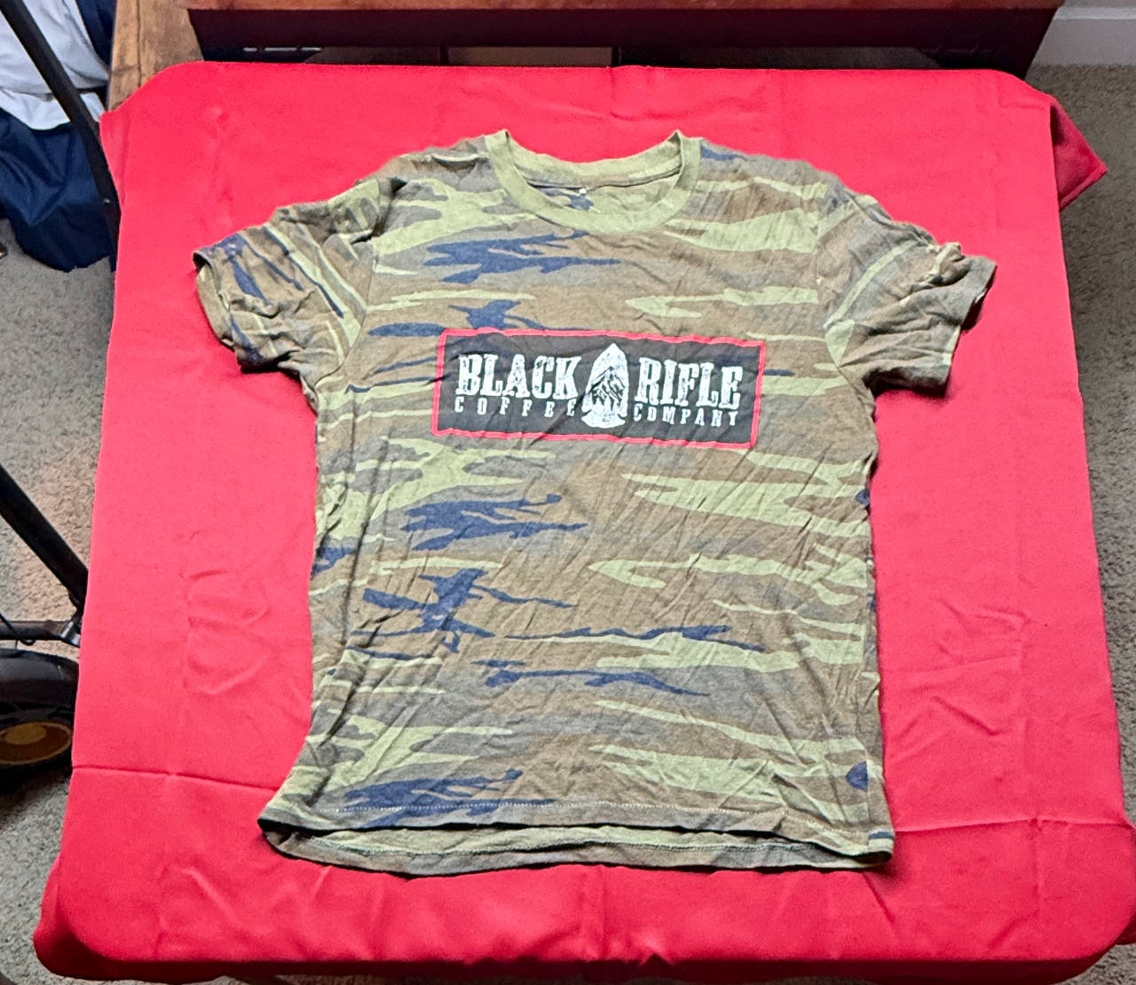 Black Rifle Coffee Company Tiger Stripe Logo T-Shirt - Sz Large