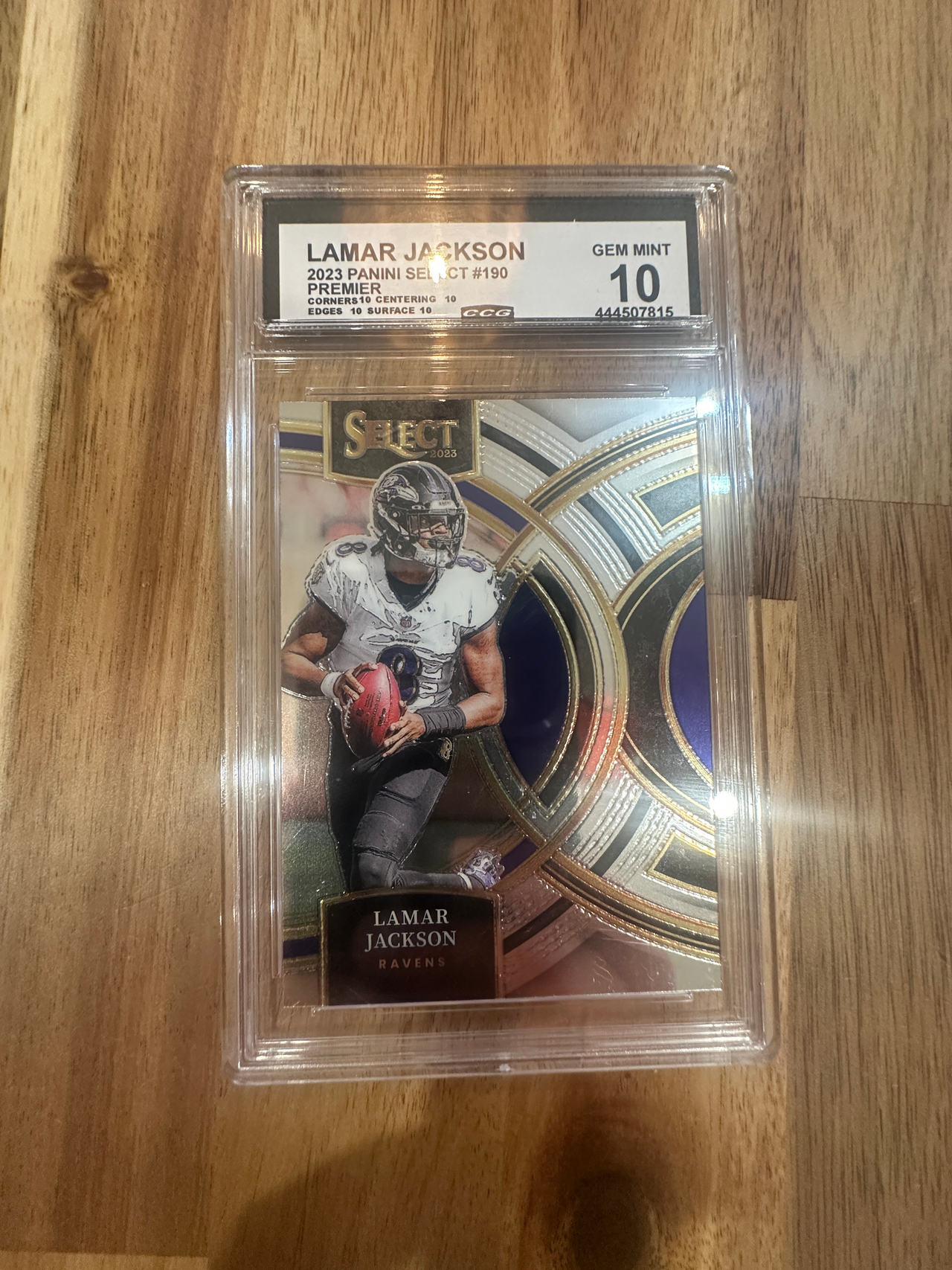 2023 Panini Select Lamar Jackson Premier Level #190 CCG 10