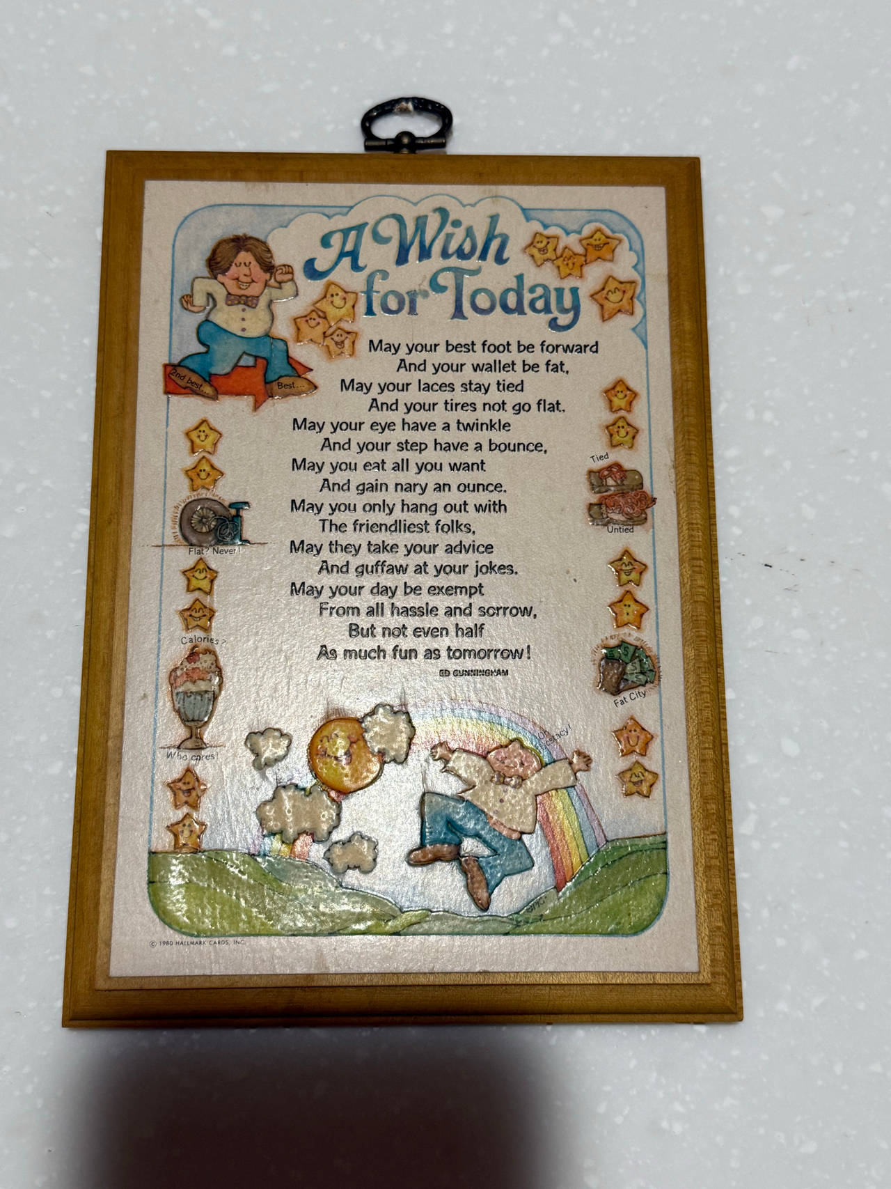 Hallmark A Wish for Today Vintage Wood Wall Plaque