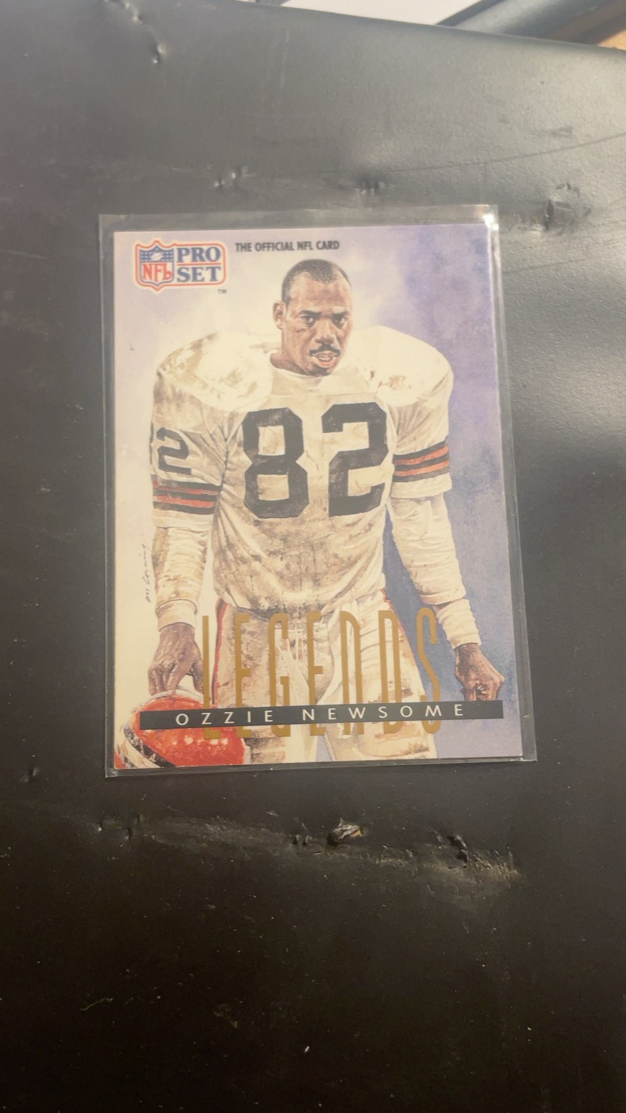 Ozzie Newsome 1991 Pro Set Legends #699 Autographed Card