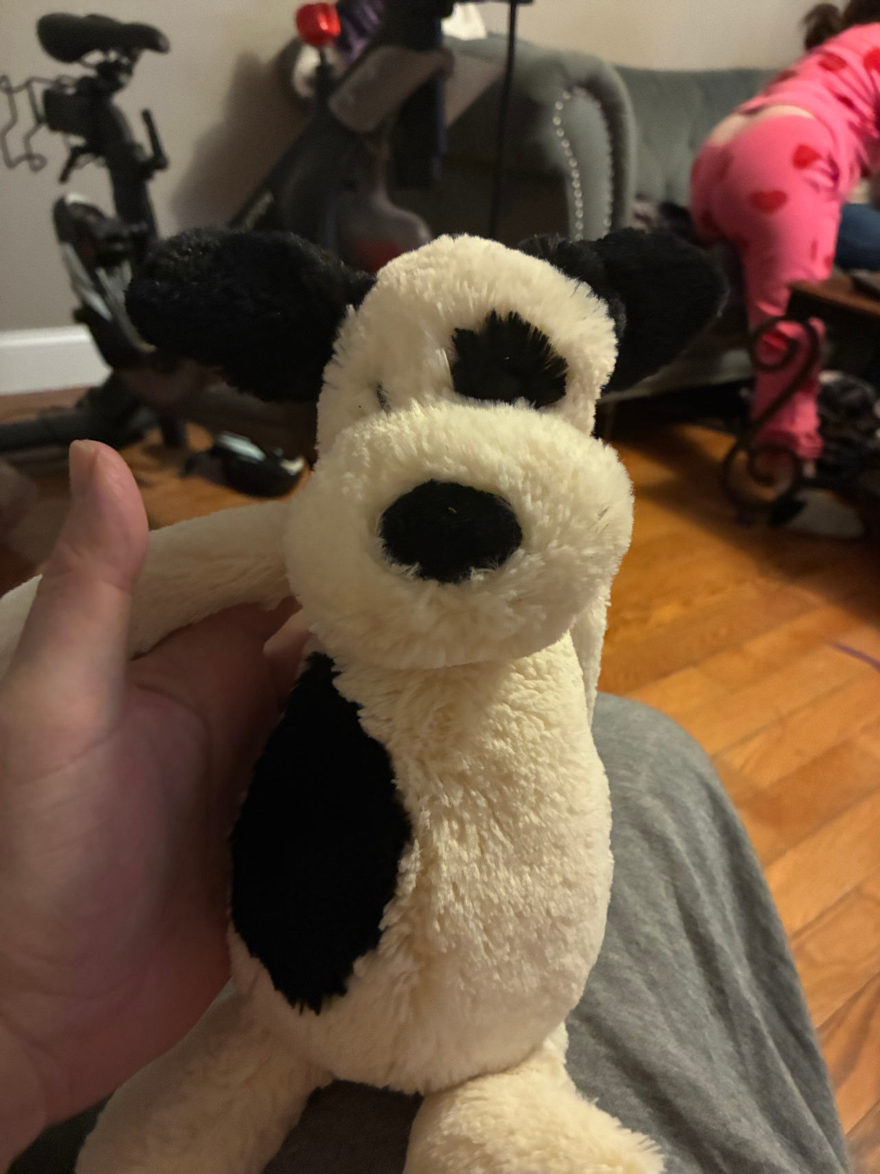 Jellycat Bashful Black & Cream Puppy Plush