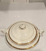Limoges Gold Trimmed Covered Casserole Dish - Image 1