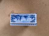 Vintage Blue and White Nautical Ship Metal Tin - Image 5