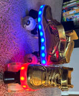 Gold Metallic LED Light Up Roller Skates - Image 1