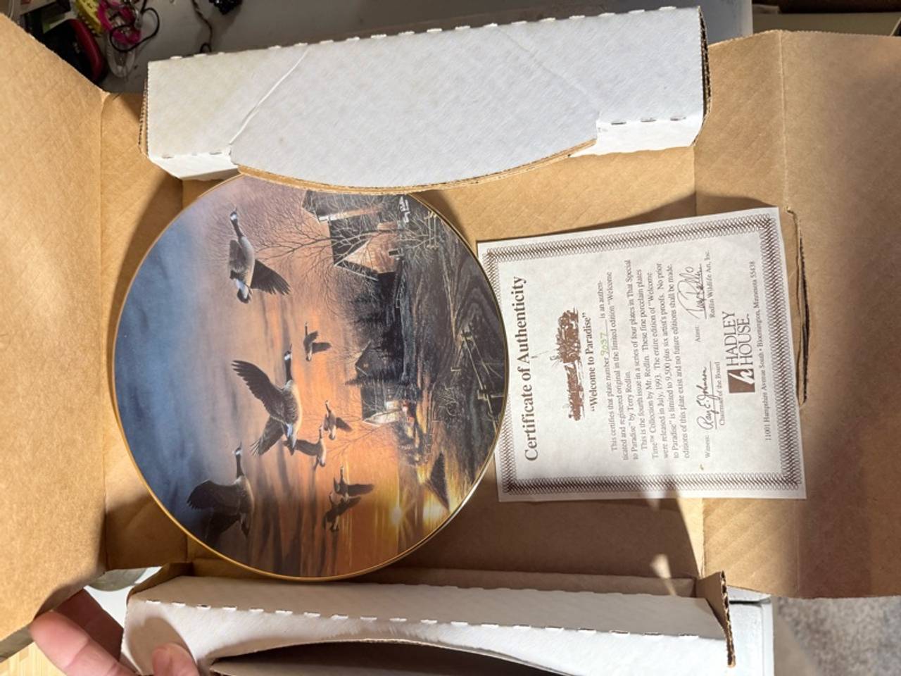 Terry Redlin Silent Sunset Collector Plate