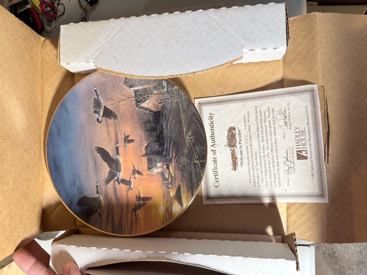 Terry Redlin Silent Sunset Collector Plate
