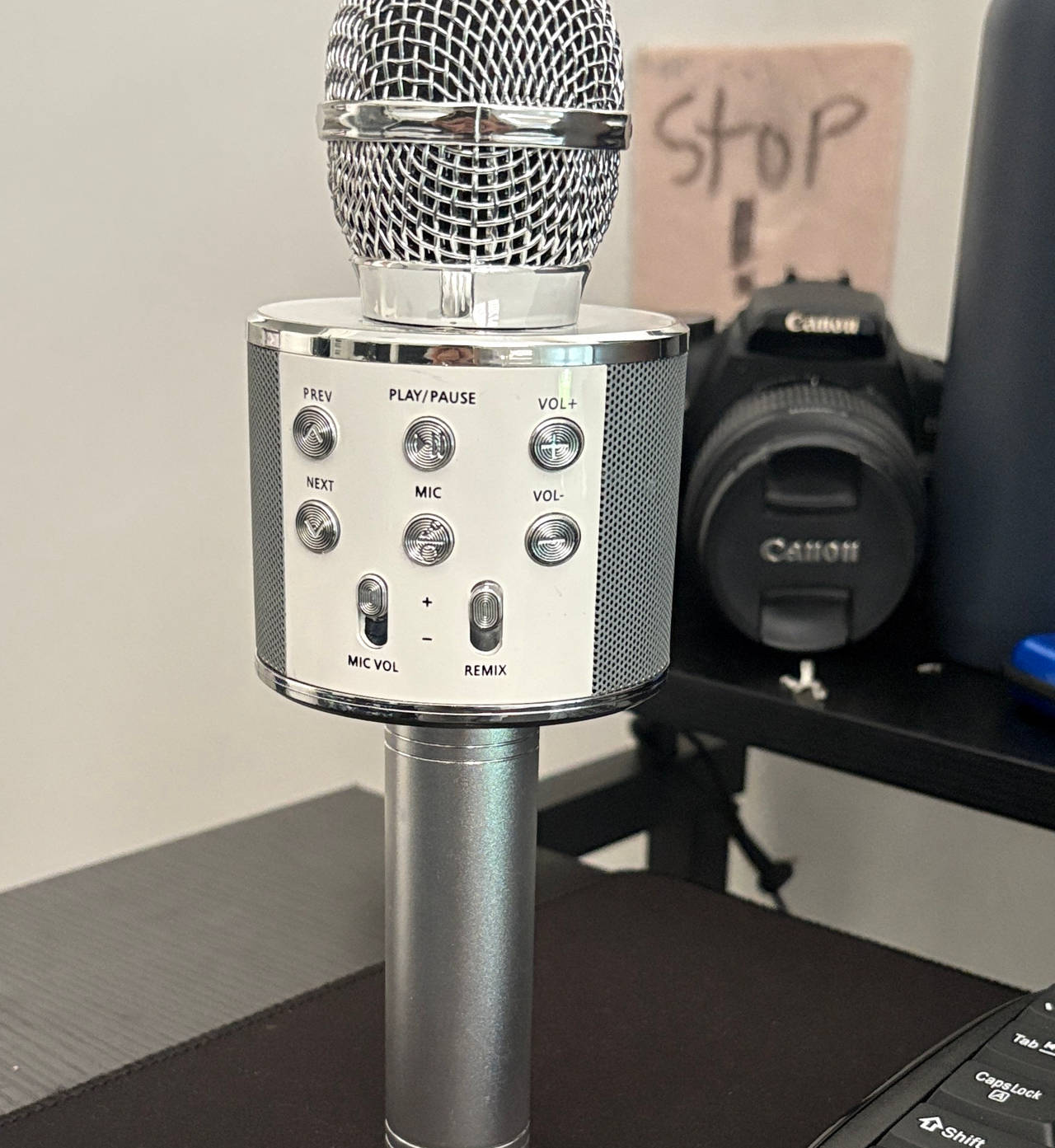 Wireless Bluetooth Karaoke Microphone with Built-in Speaker