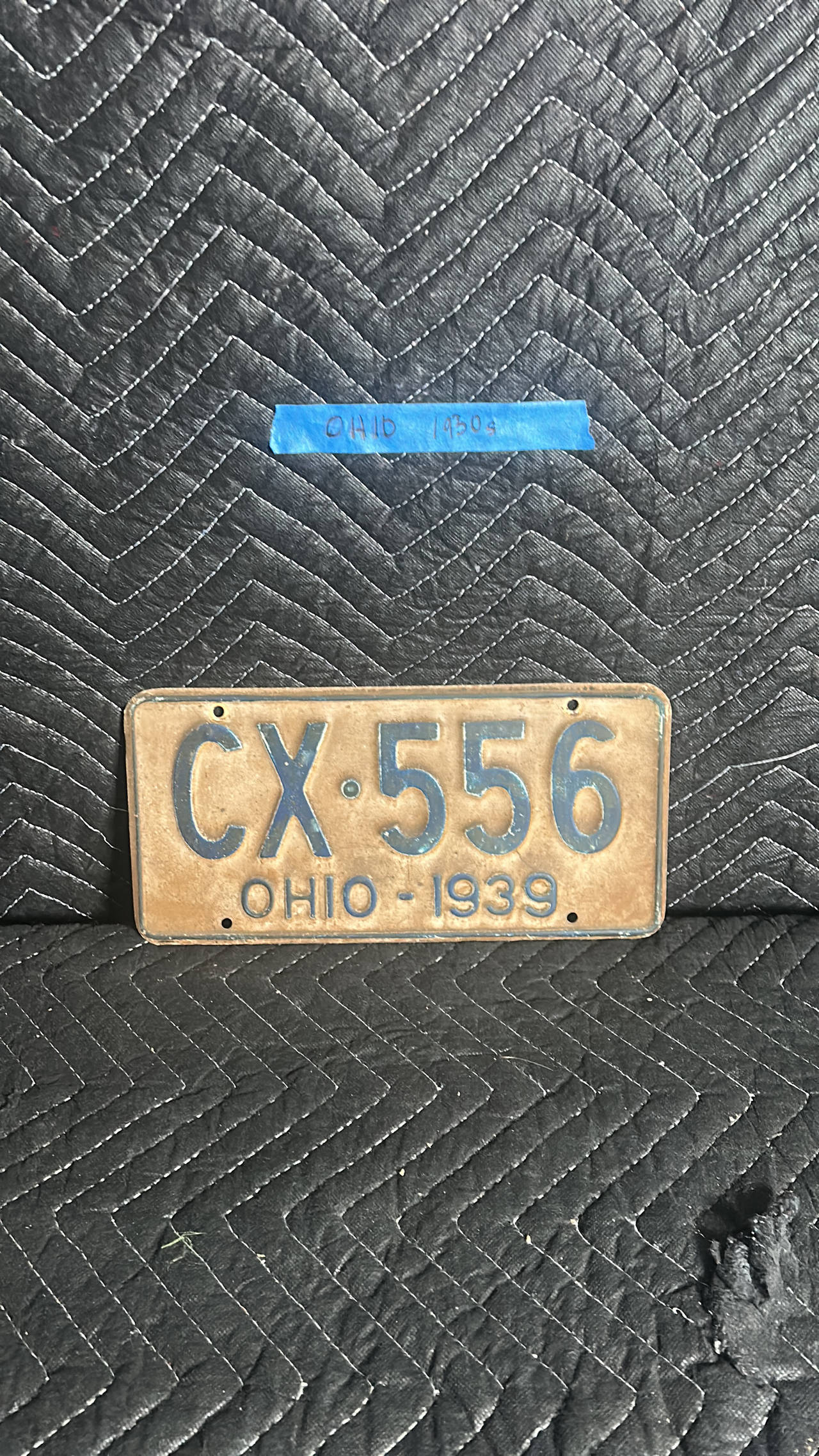 1939 Ohio License Plate