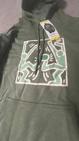 Keith Haring Men's Graphic Hoodie Olive Green - Image 4