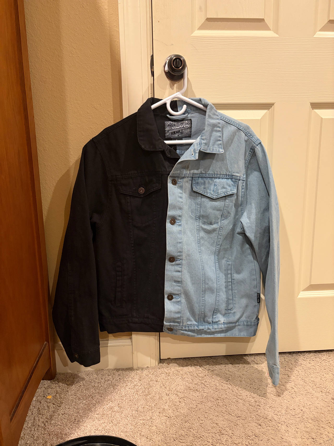 Rude Split Black and Blue Denim Jacket