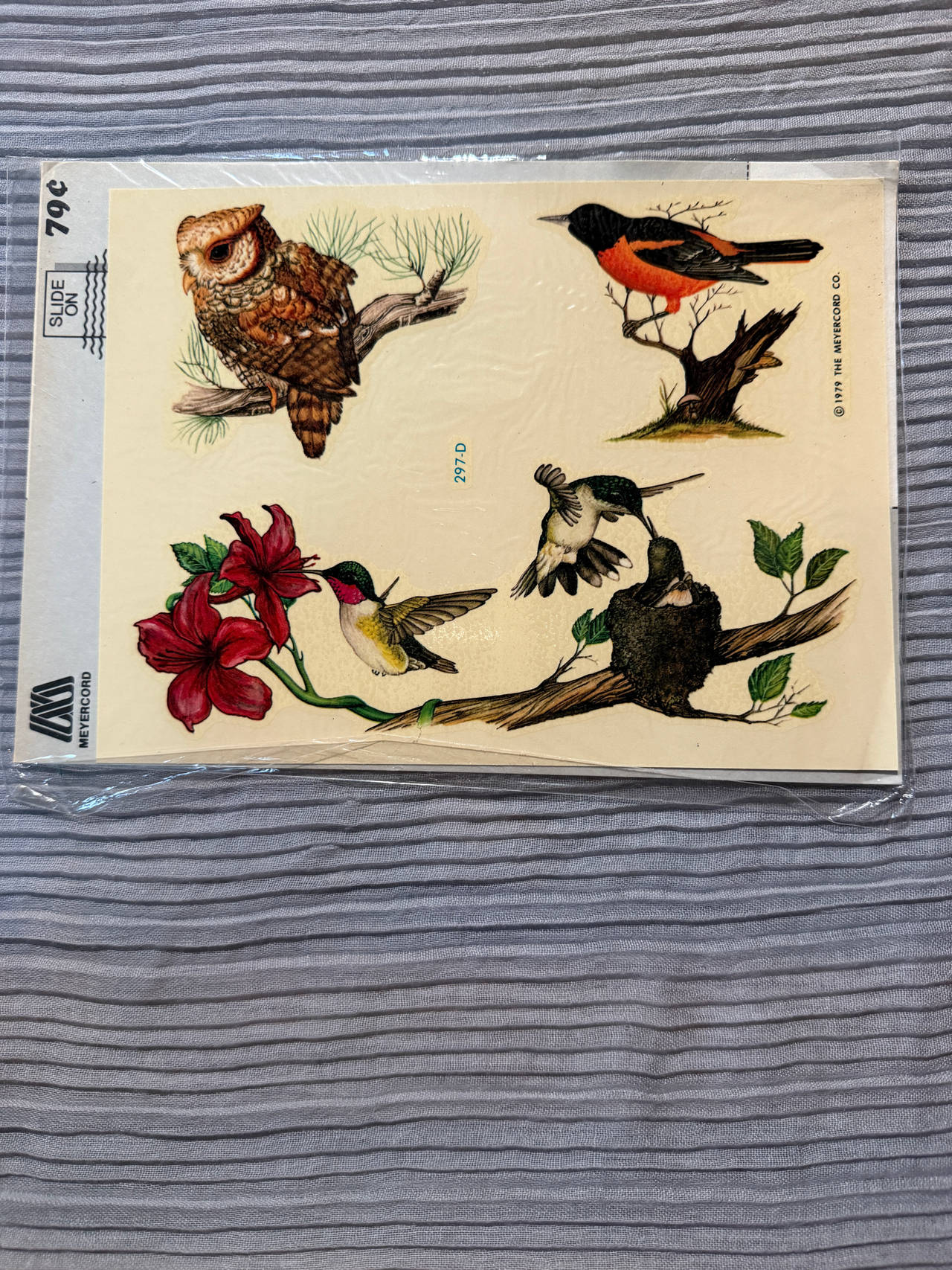 Meyercord 1979 Bird Slide-On Decals 297-D