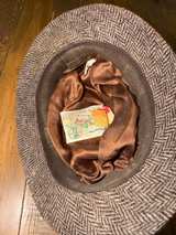 Olympic Player Vintage Wool Fedora Gray British Wool Medium - Image 7