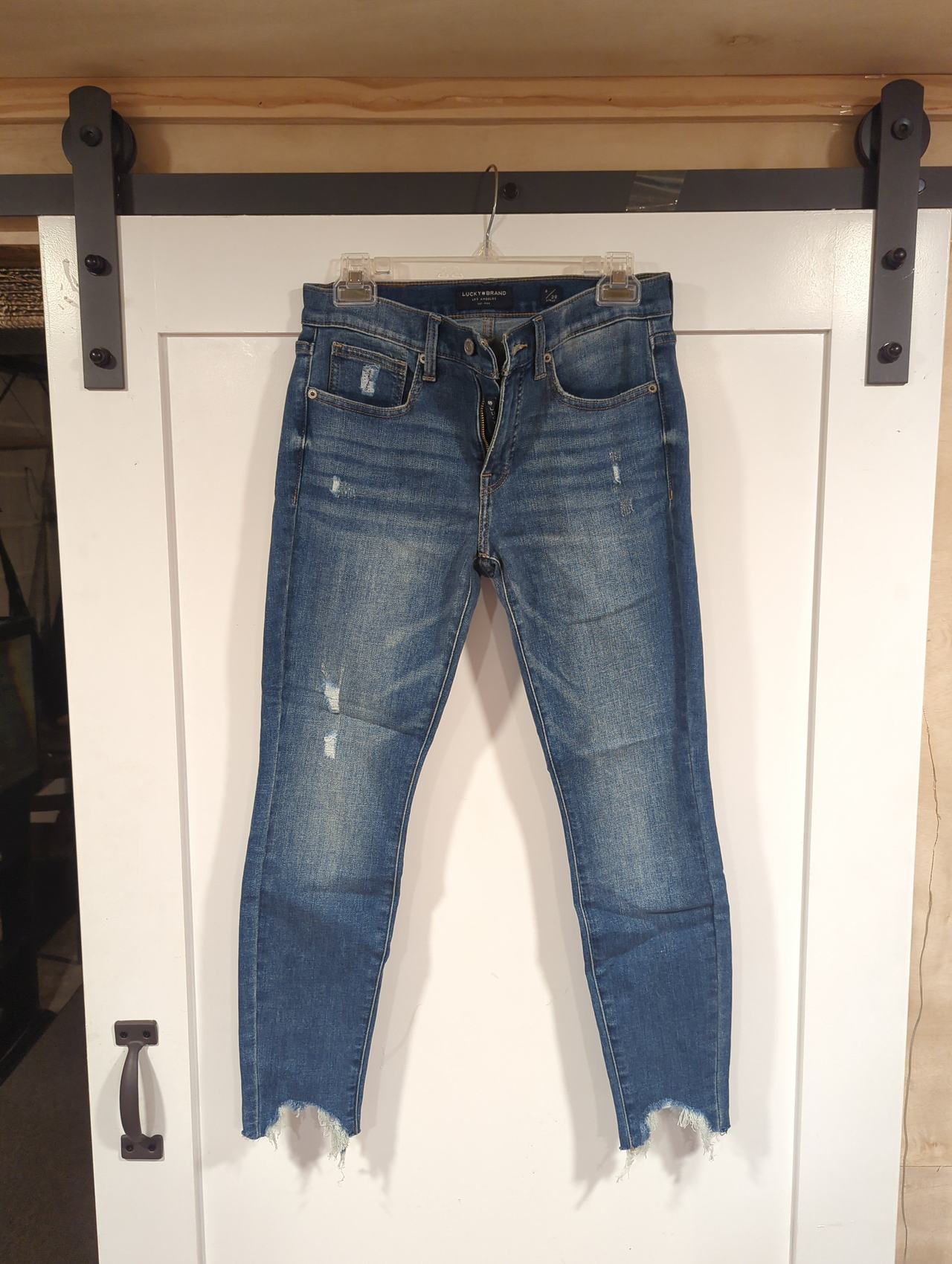 Lucky Brand Lolita Skinny Distressed Chewed Hem Jeans