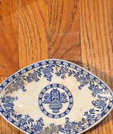 Vintage Blue and White Floral Basket Ceramic Dish Jackson China Cook's - Image 1