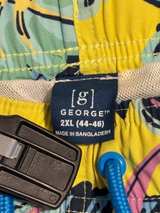 George Men's Tropical Leaf Swim Trunks 2XL - Image 2