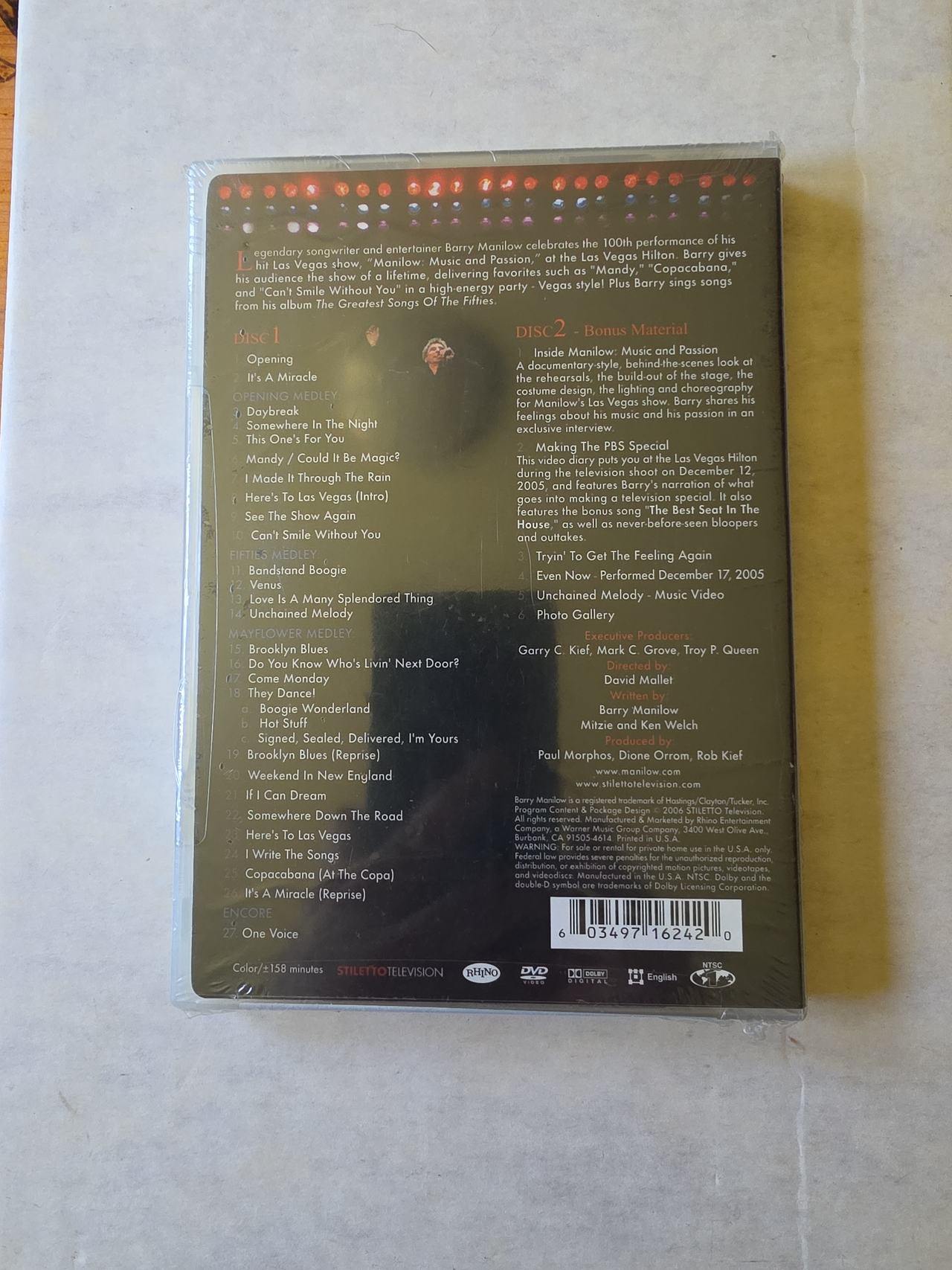 Barry Manilow: Music and Passion - Live from Las Vegas (2-DVD Set)