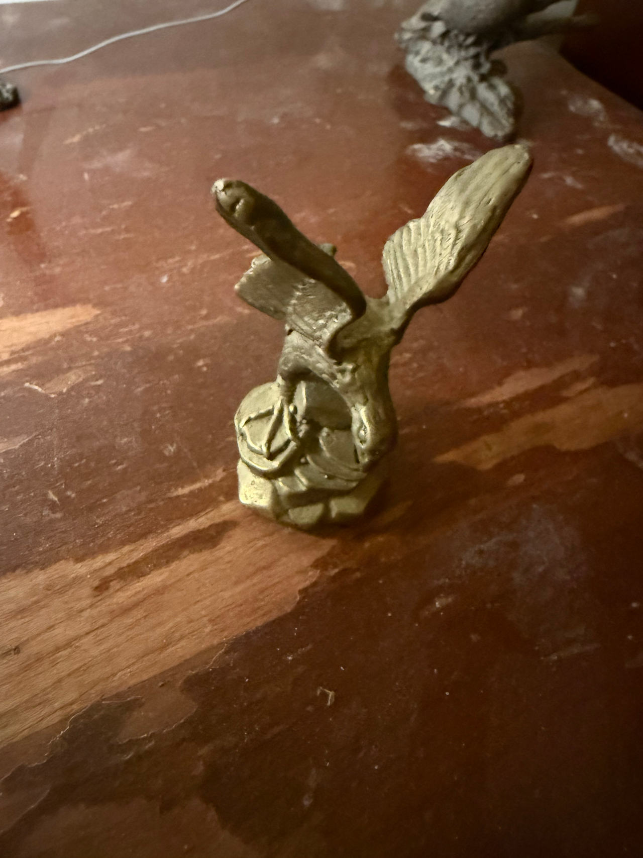 Vintage Brass Eagle Statue Figurine