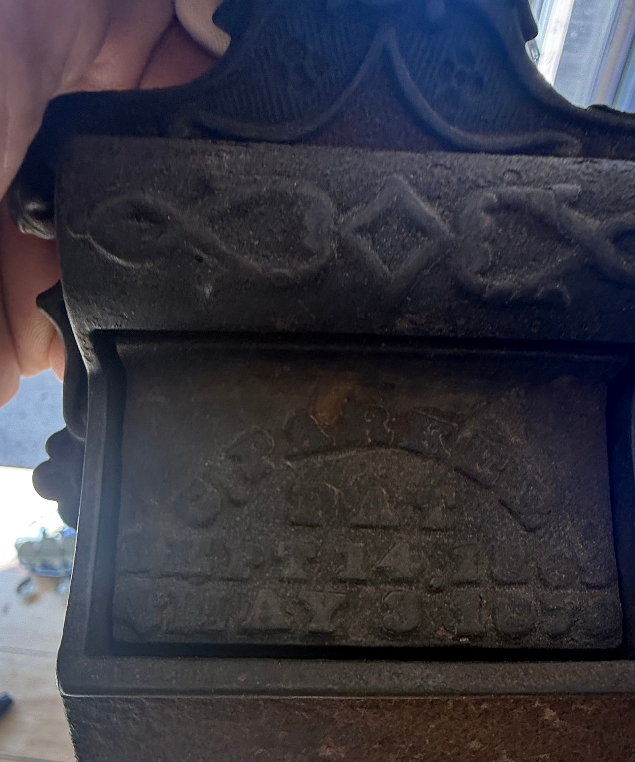 J.C. Farrell Cast Iron Wall Match Holder