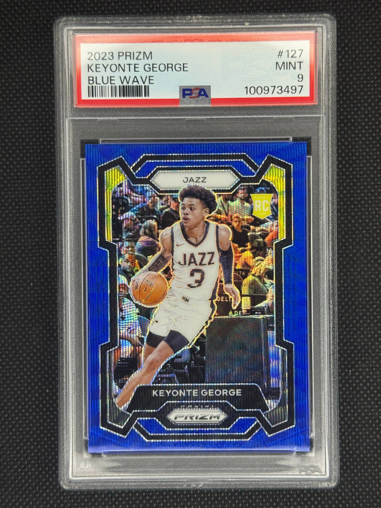 2023 Prizm Keyonte George Blue Wave Rookie Card