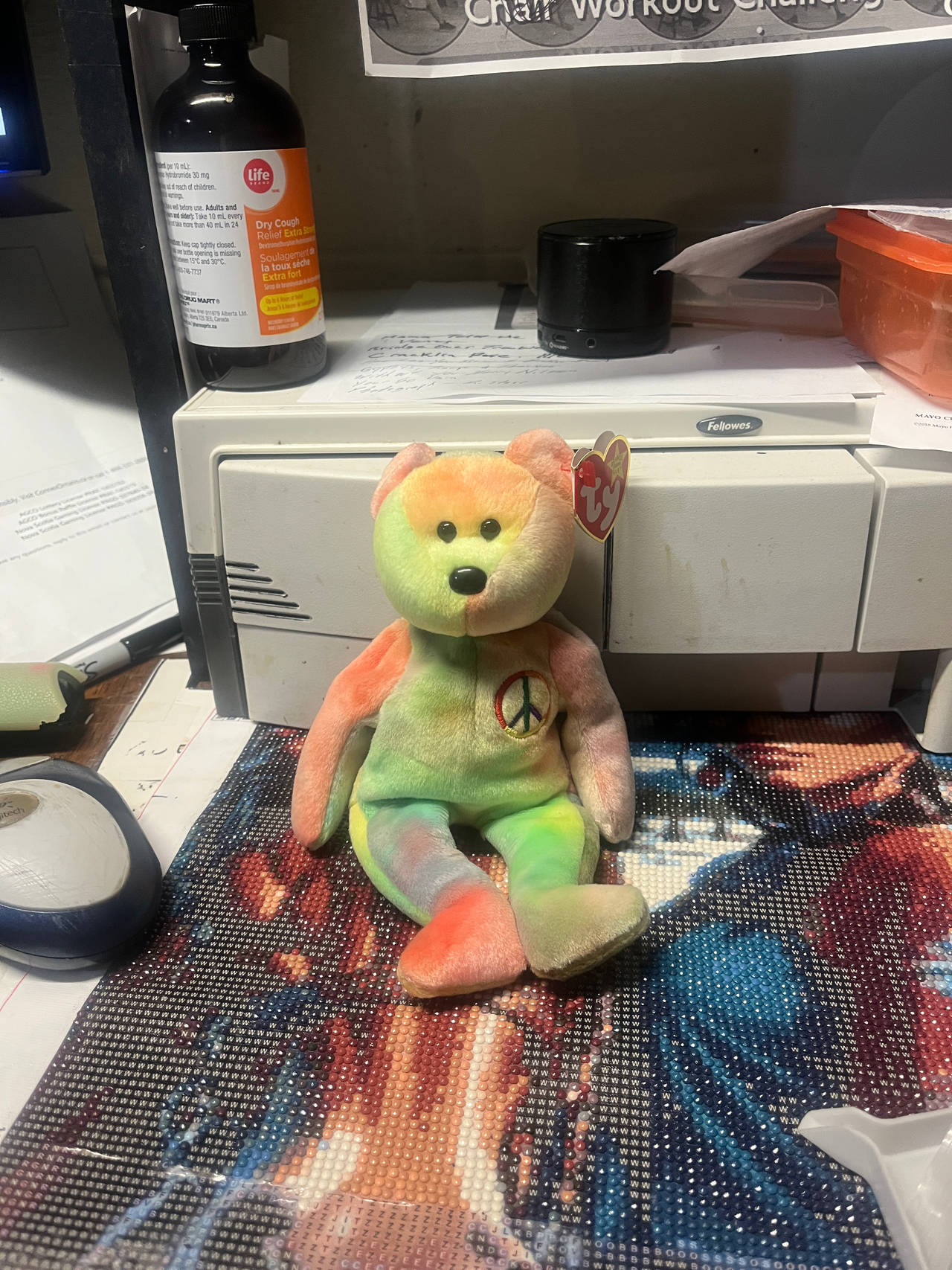 Ty Beanie Baby Peace Bear