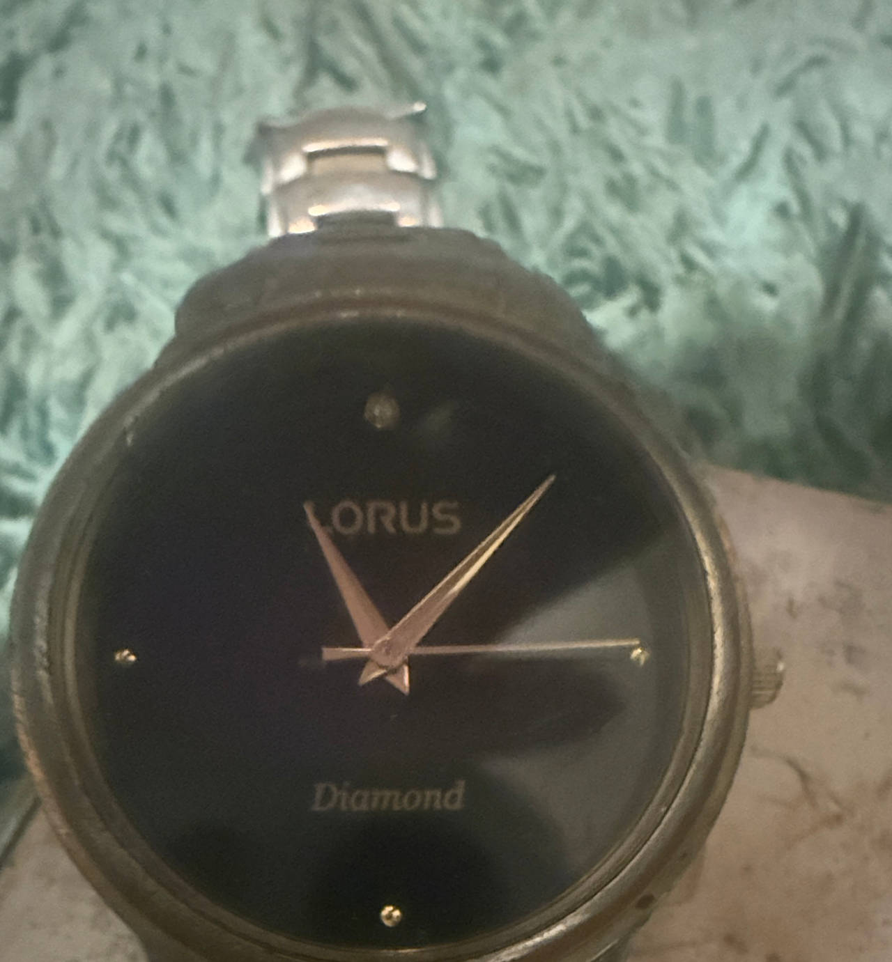 Lorus Diamond Black Dial Watch