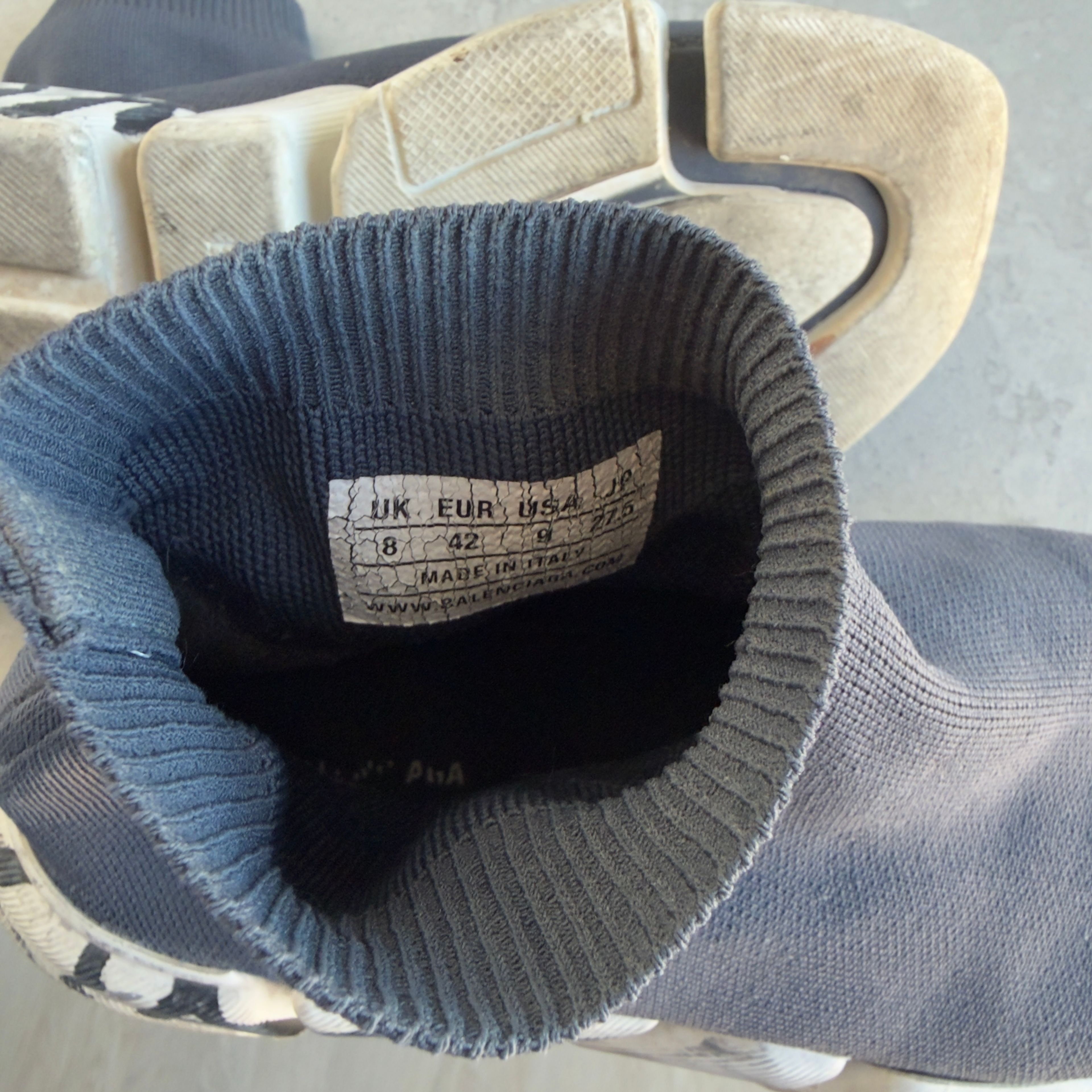 Balenciaga Speed 2.0 Graffiti Recycled Knit Navy - Image 3