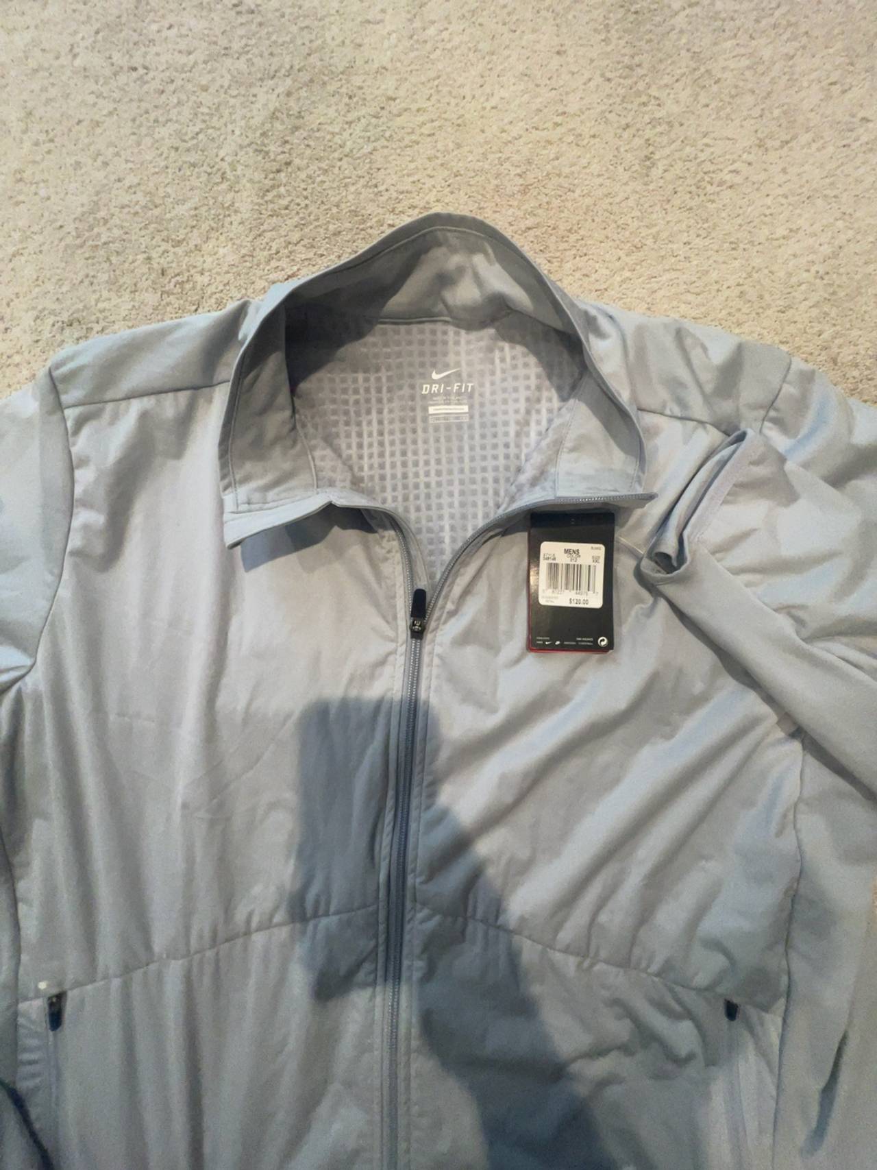 New- Nike Element Shield Gray Men’s XXL Running Jacket -Full-Zip Jacket- NWT