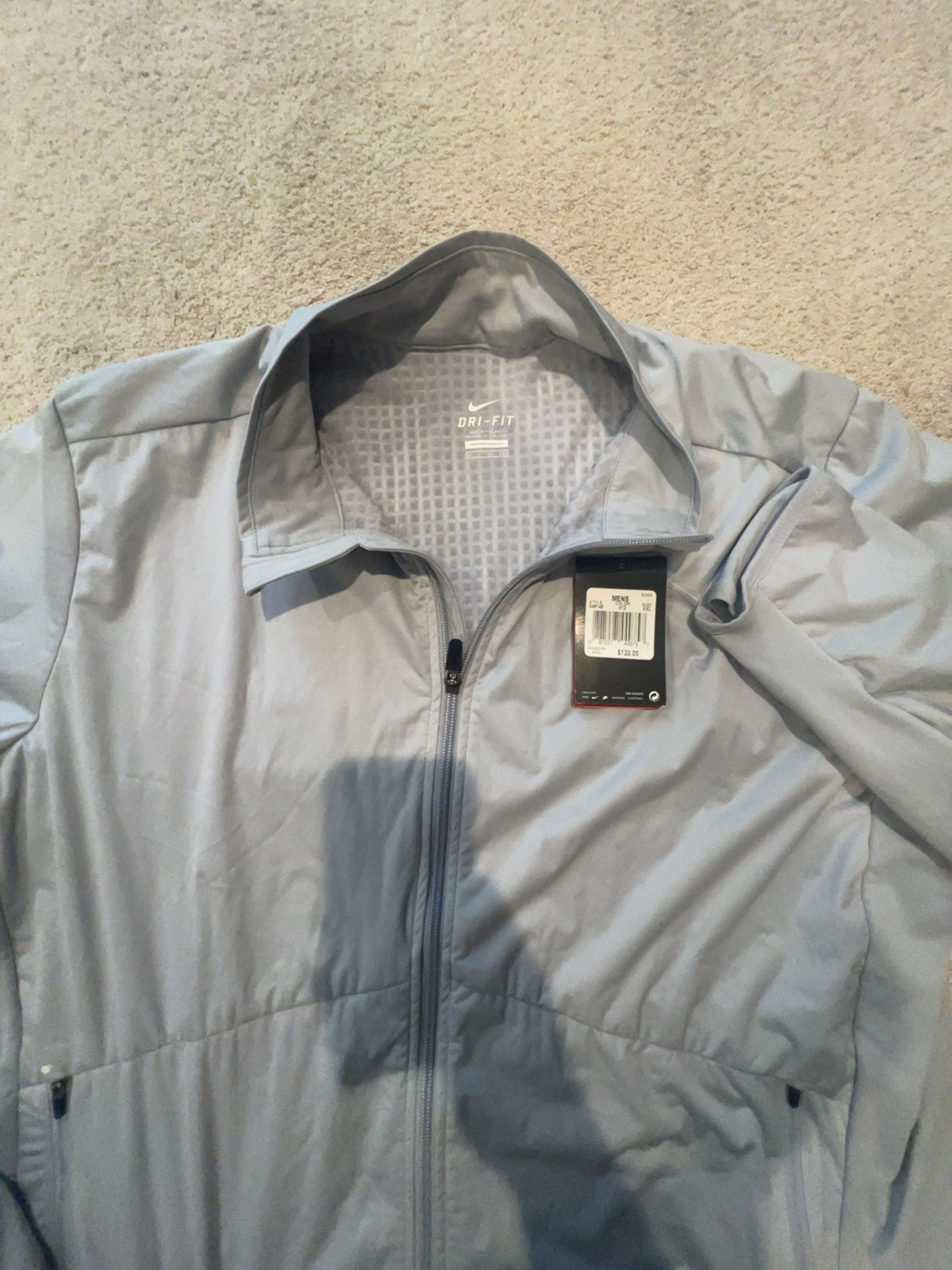 New- Nike Element Shield Gray Men’s XXL Running Jacket -Full-Zip Jacket- NWT