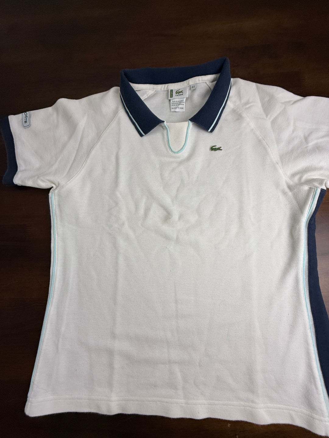 Lacoste Women's Sport V-Neck Polo Shirt Size 44