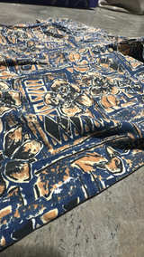 Oakton Limited Hawaiian Brown and Navy Baggy Button Up - Image 3